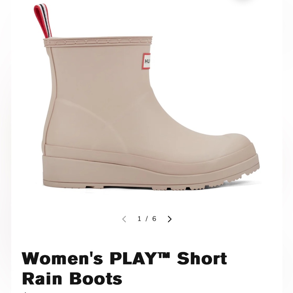 Women's Hunter Play Short Rain Boots. New With Box